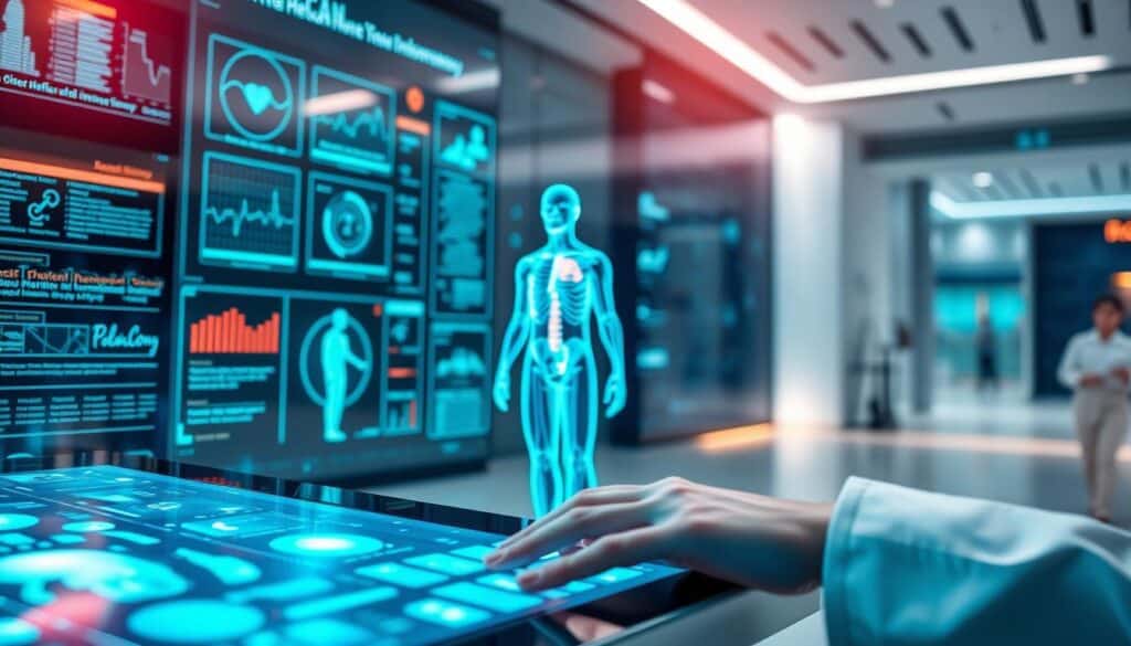 Moderne digitale Gesundheitswelt mit medizinische Erkenntnisse