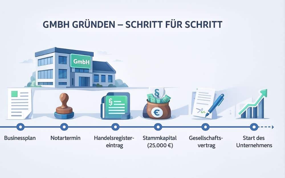 GmbH gründen: Schritt für Schritt zur eigenen Gesellschaft
